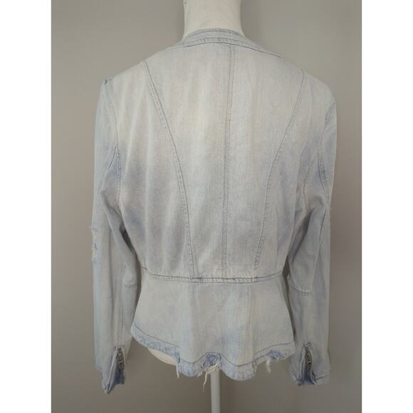 Blank NYC denim 90s style light wash part time lover jacket lg - Picture 6 of 9